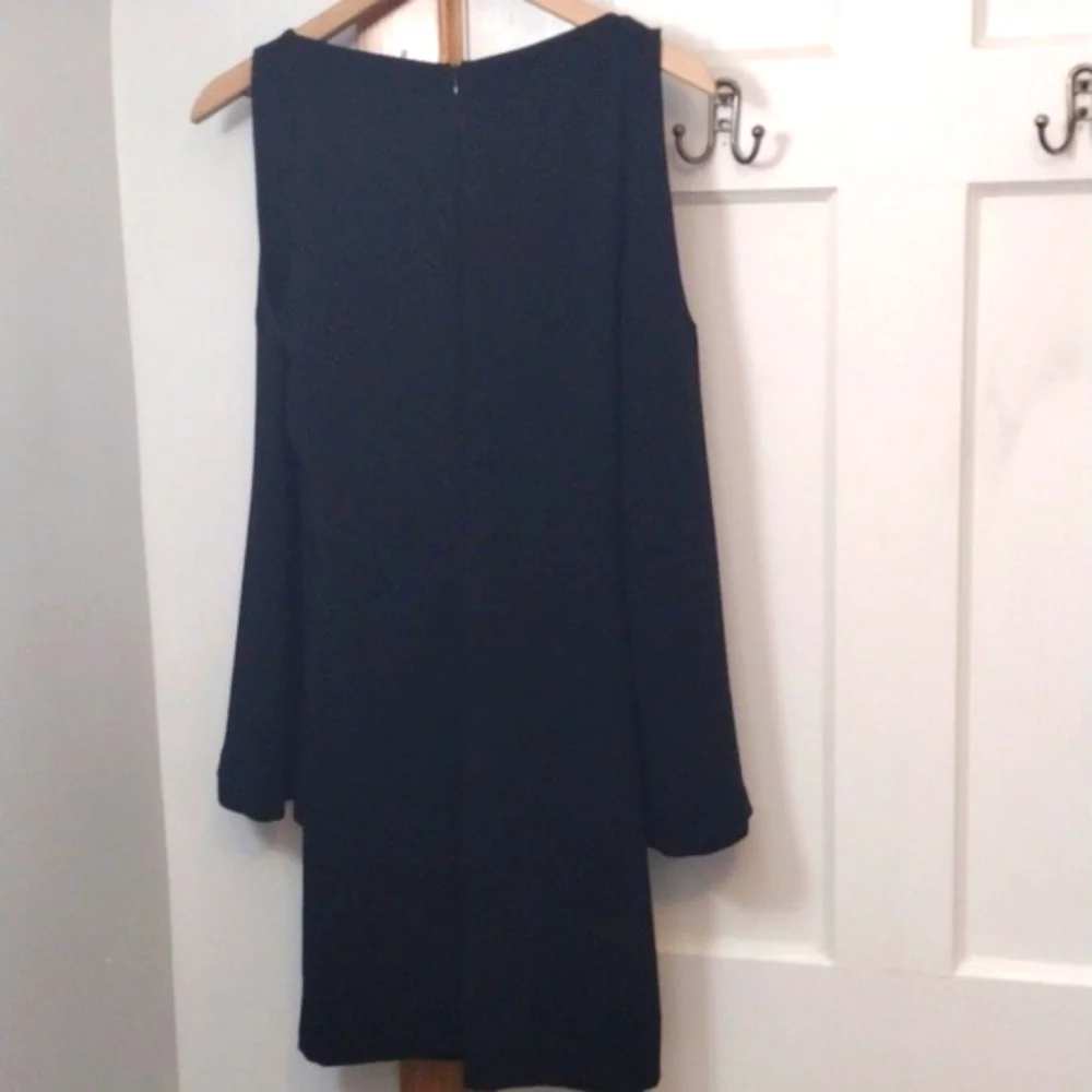 Sexy Elegance Black Mini Dress Size S Cold Shoulder Bailey 44 - Picture 4 of 12